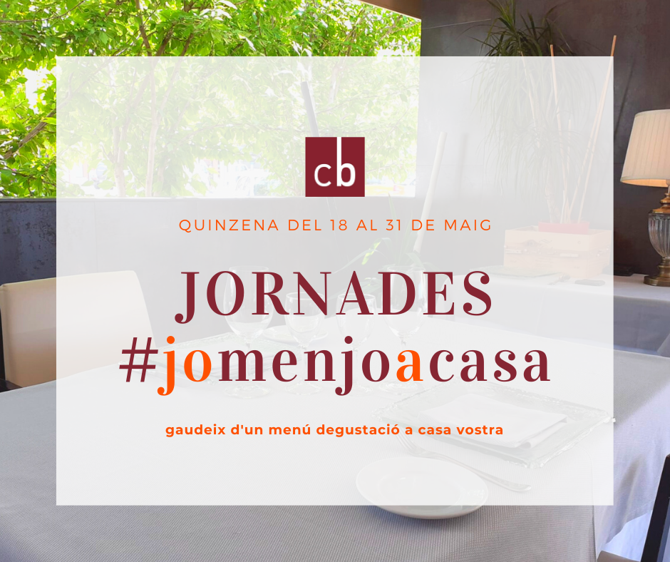 Jornades #jomenjoacasa menú del 18 de maig al 31 de maig